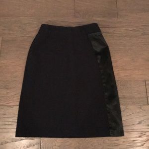 Black skirt with satin side detail